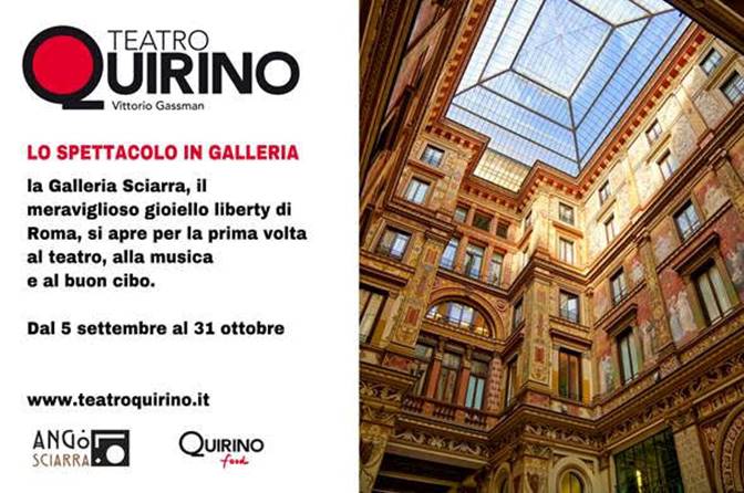 Il Teatro Quirino in Galleria Sciarra, programma degli incontri gastronomico culturali zerkalo spettacolo