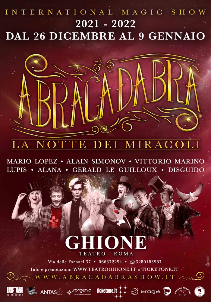 Abracadabra la Notte dei Miracoli, 7 maestri dell'illusione provenienti da tutto il mondo al Teatro Ghione zerkalo spettacolo