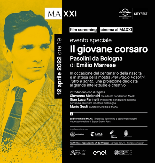 Il giovane corsaro – Pasolini da Bologna, in anteprima al MAXXI il film di Emilio Marrese zerkalo spettacolo